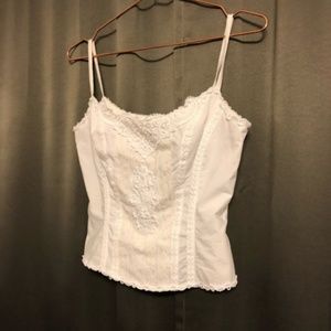 White Lace Bodice Top
